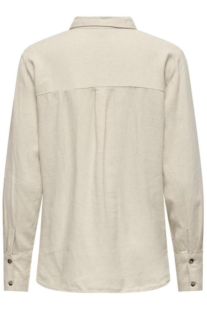 JDYSAY L/S LINEN LOOSE SHIRT WVN NO 15318364 Oatmeal/MELANGE